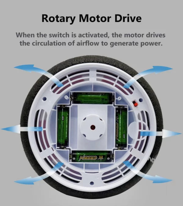 hover soccer ball rotary motor drive