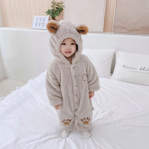 Baby Bear Onesie grey model picture